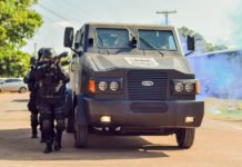 Veículo blindado vai reforçar atuação da PM em operações de alto risco