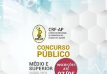 CRF-AP prorroga prazo de inscrições e adia aplicação de prova do Concurso Público
