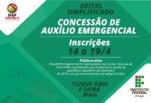 Ifap concederá mais de R$ 250 mil em auxílio emergencial para seus estudantes