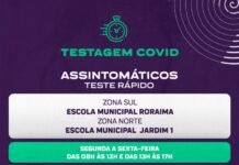 Covid-19: testes rápidos para assintomáticos são ofertados em dois pontos da capital