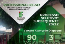 Ifap oferta 90 vagas para cursos técnicos subsequentes em Oiapoque