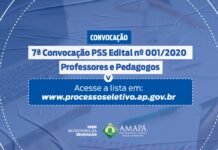Governo do Amapá convoca professores e pedagogos classificados no cadastro reserva do PSS 2020