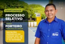 SESC Amapá abre processo seletivo para o cargo PORTEIRO